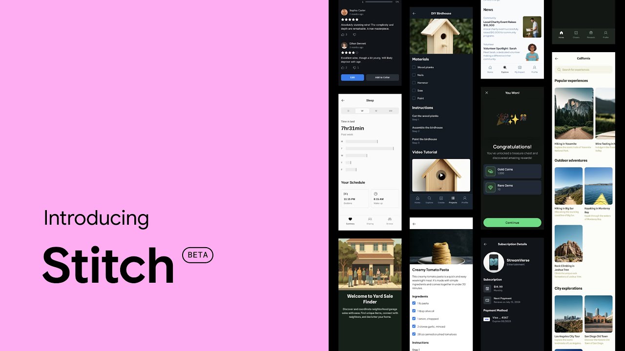Transform ideas into UI designs with Stitch