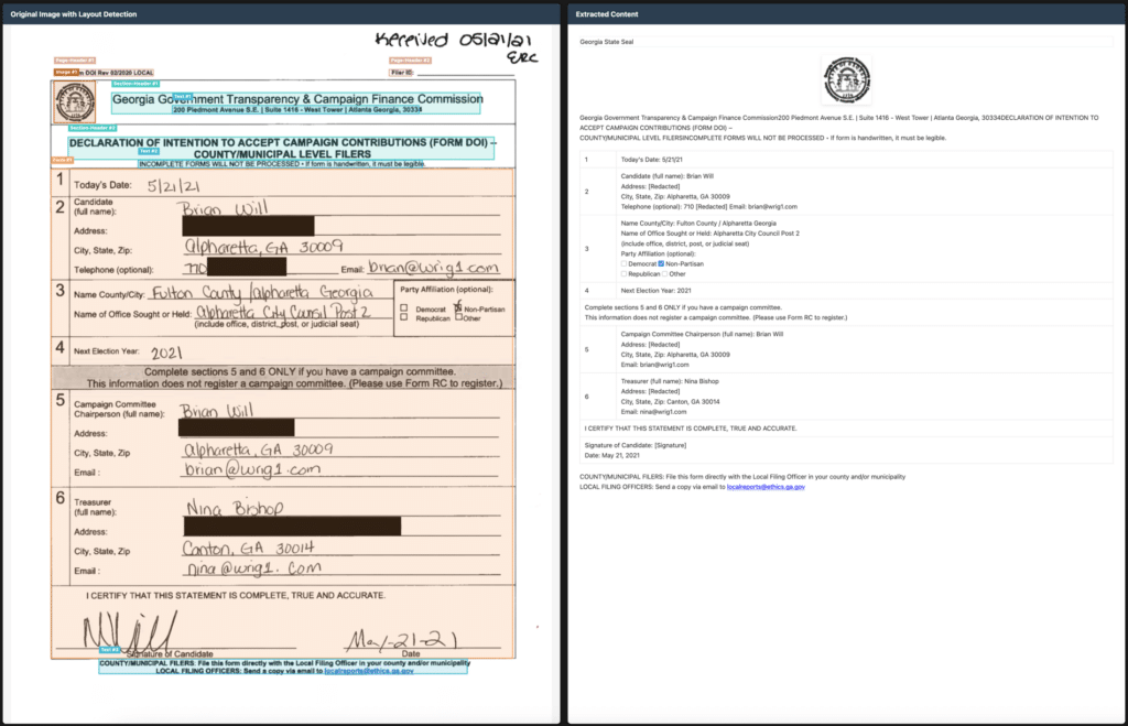 ocr test handwritten form
